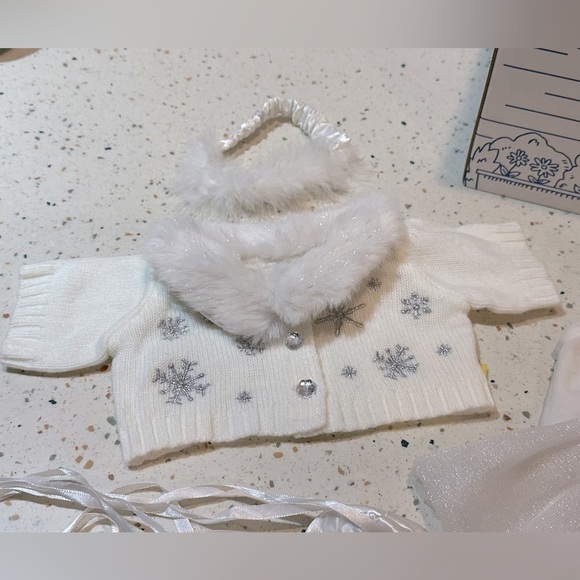 Build-A-Bear Winter Snowflake Outfit Sweater Skirt Slippers Plush NOT Included - Picture 5 of 15